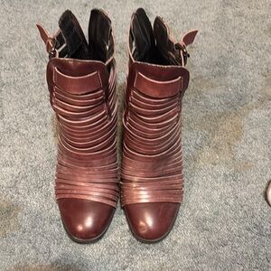 Women's Burgundy Ankle Boots